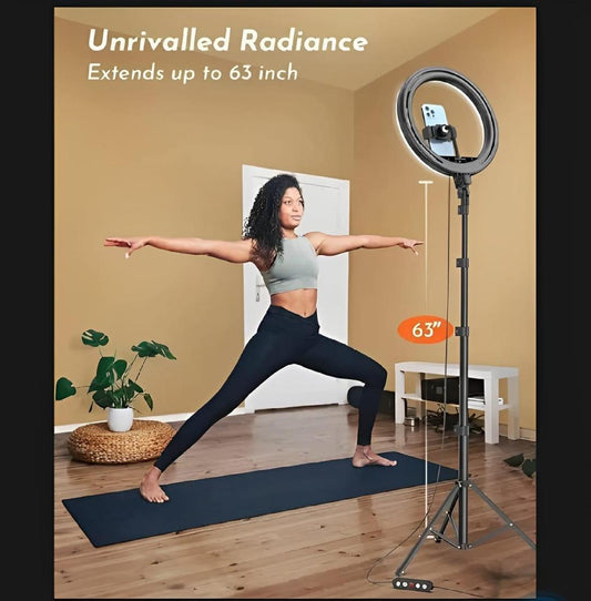 Professional LED Ring Light With Tripod Stand & Mobile Holder