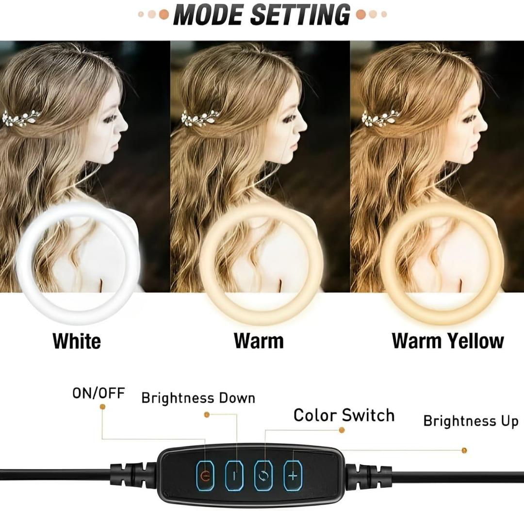 Professional LED Ring Light With Tripod Stand & Mobile Holder