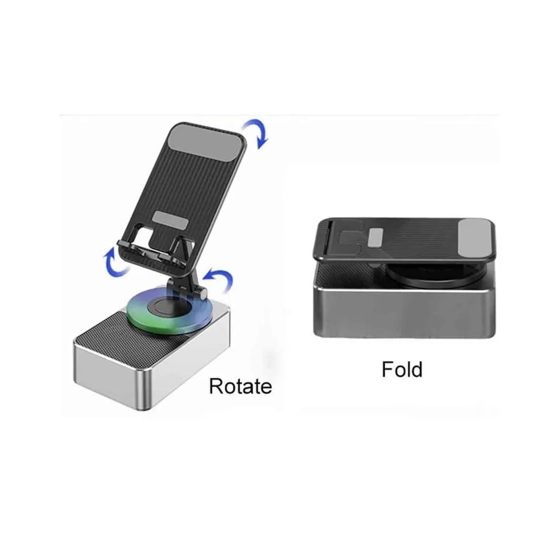 Foldable Bluetooth Mobile Phone Holder with Speaker – 3 in 1