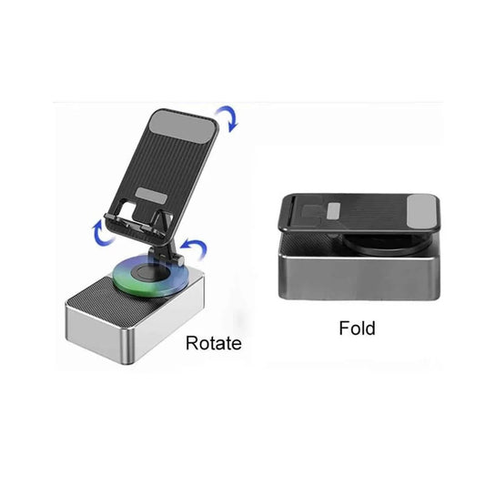 Foldable Bluetooth Mobile Phone Holder with Speaker – 3 in 1