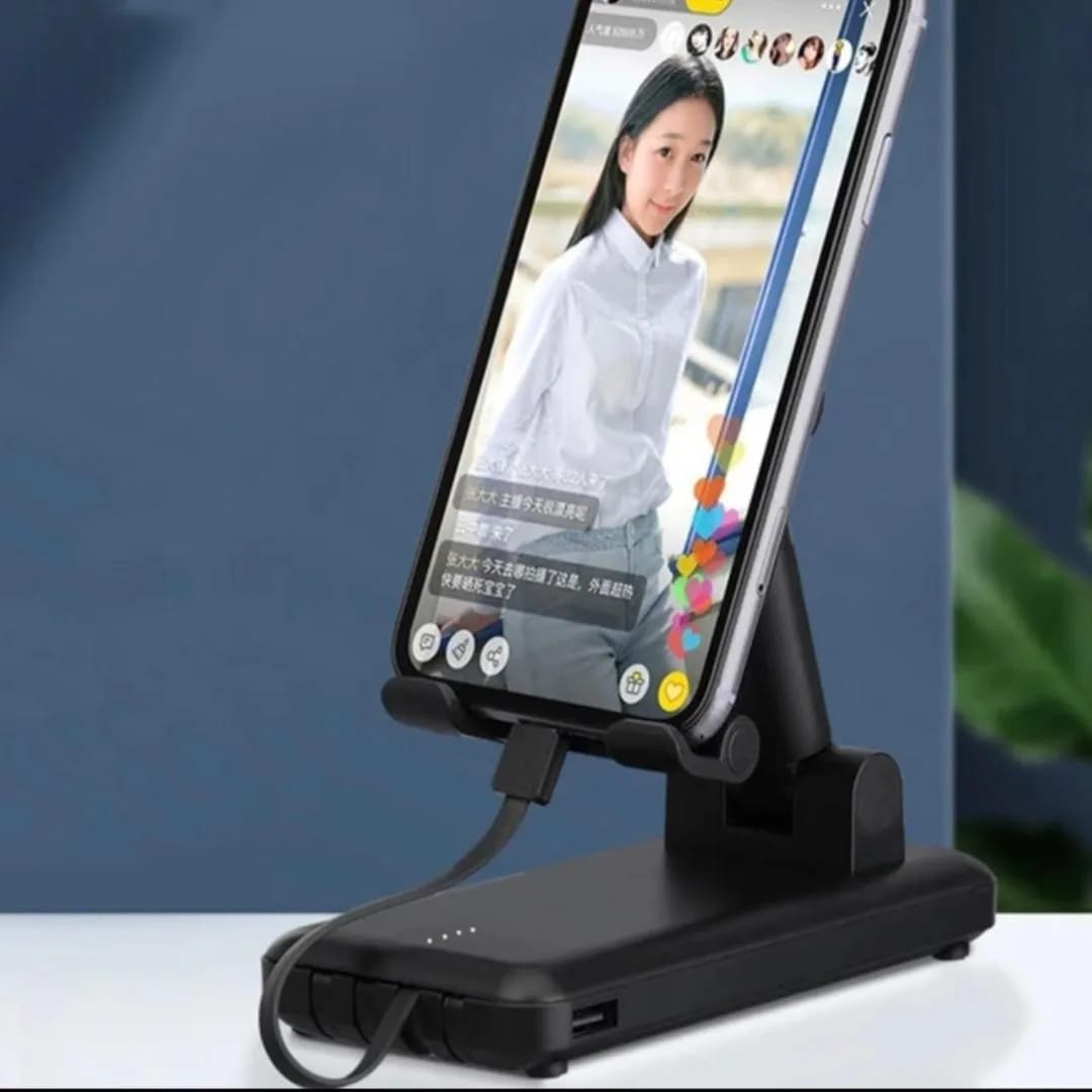 Foldable Bluetooth Mobile Phone Holder with Speaker – 3 in 1
