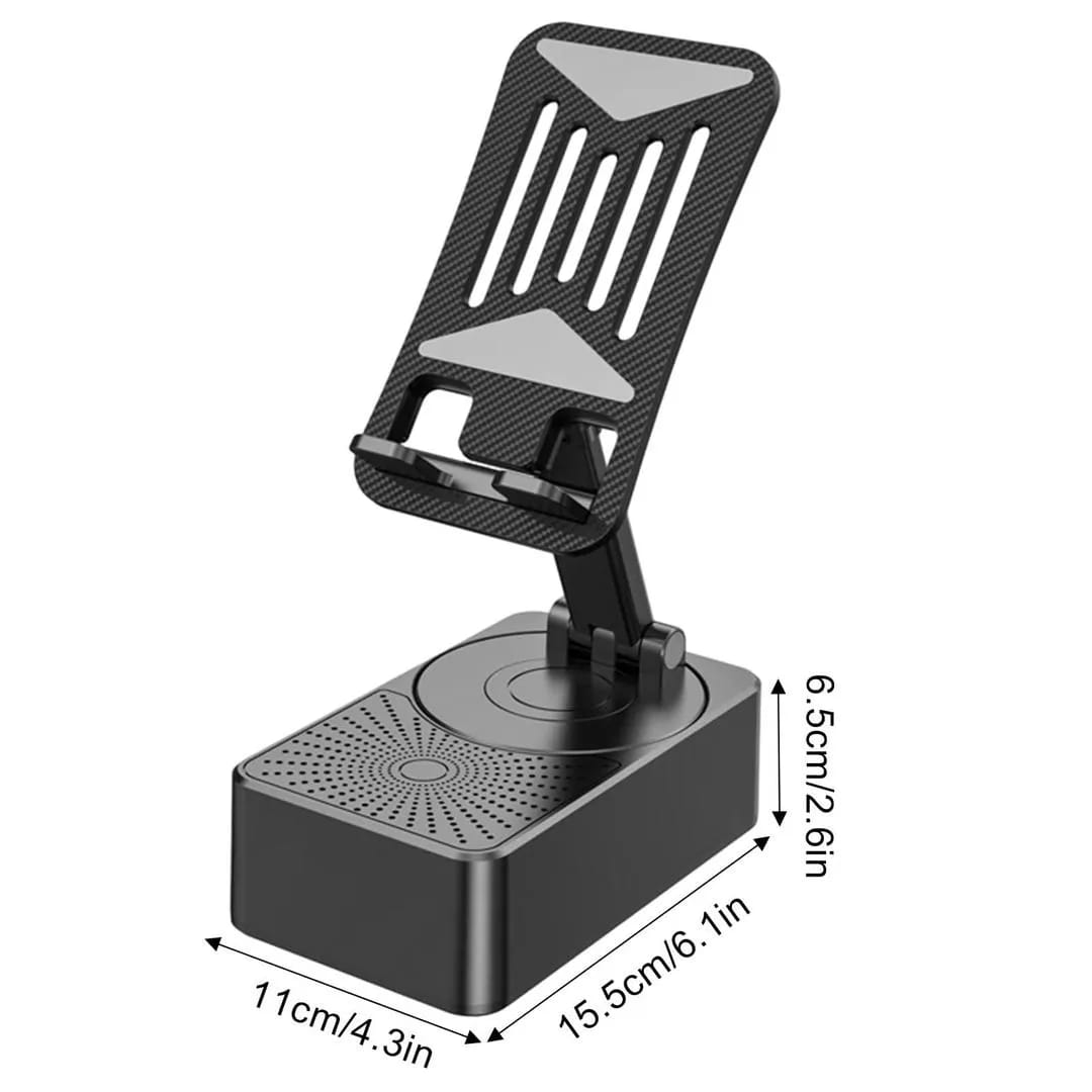 Foldable Bluetooth Mobile Phone Holder with Speaker – 3 in 1